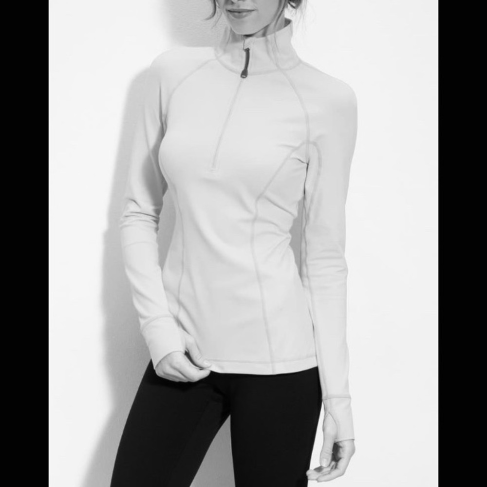 Zella Half Zip White Pullover Performance Top - image 1